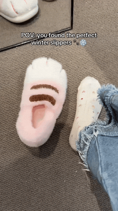 Cozy Cat Paw Slippers